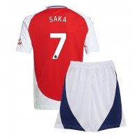 Arsenal Bukayo Saka #7 Domáci Detský futbalový dres 2024-25 Krátky Rukáv (+ trenírky)